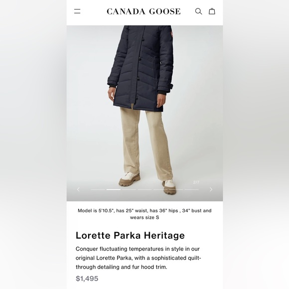 Navy blue Canada goose Lorette Parka - Picture 2 of 11